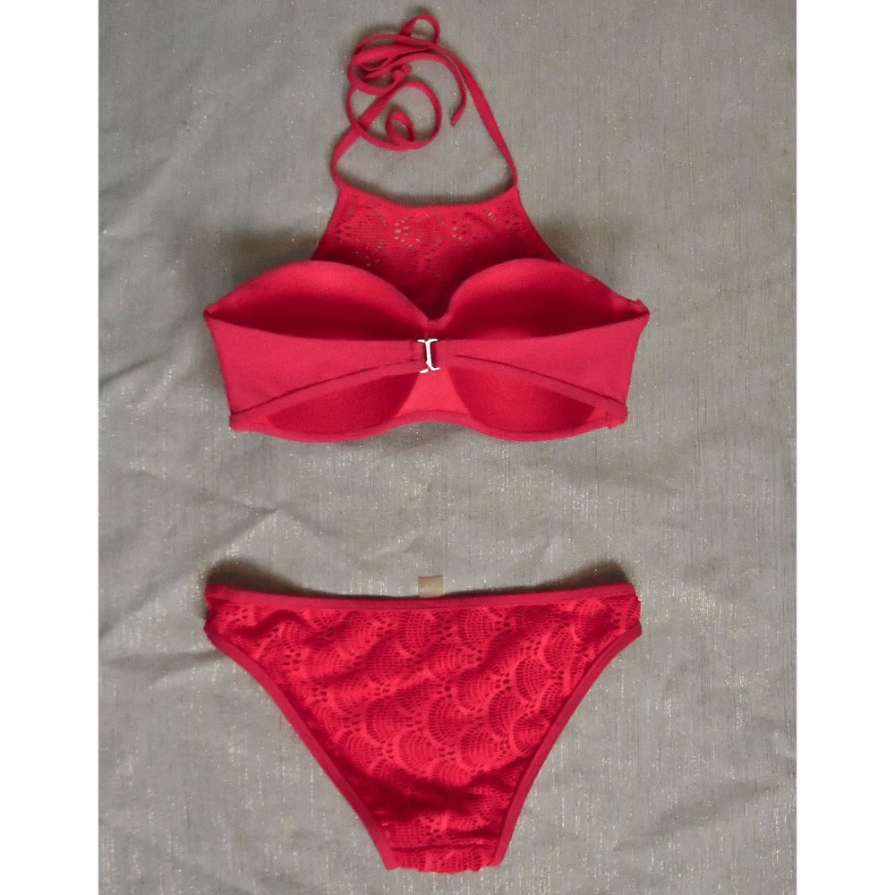 BOGO Coral Tropics Halter Top Bikini - Picture 2 of 3